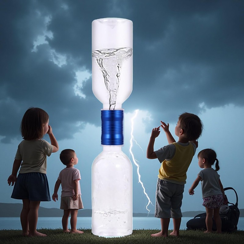 Waitahug Tornado Maker, Bottle to Bottle Transfer Connectors, 2pc Clear