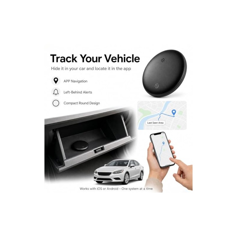 Bluetooth GPS Tracker for Vehicles, Pets & Kids - 2-Pack
