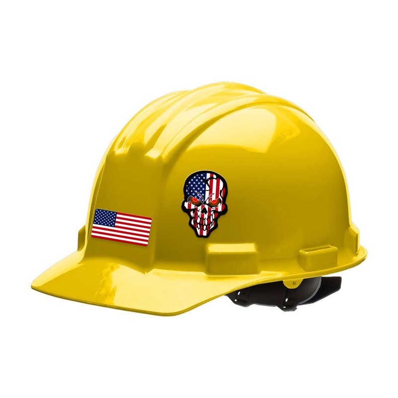 6pcs Reflective American Flag Hard Hat Stickers, Red Ops Decals
