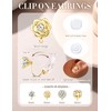 BESTEEL CZ Clip on Earrings Women - Hypoallergenic Non Pierced