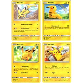 Pikachu x sortierte Pikachu-Pokémon-Karten, deutsche Originalkarten