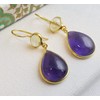 Citrine and Amethyst Gold Plated Sterling Silver Earrings