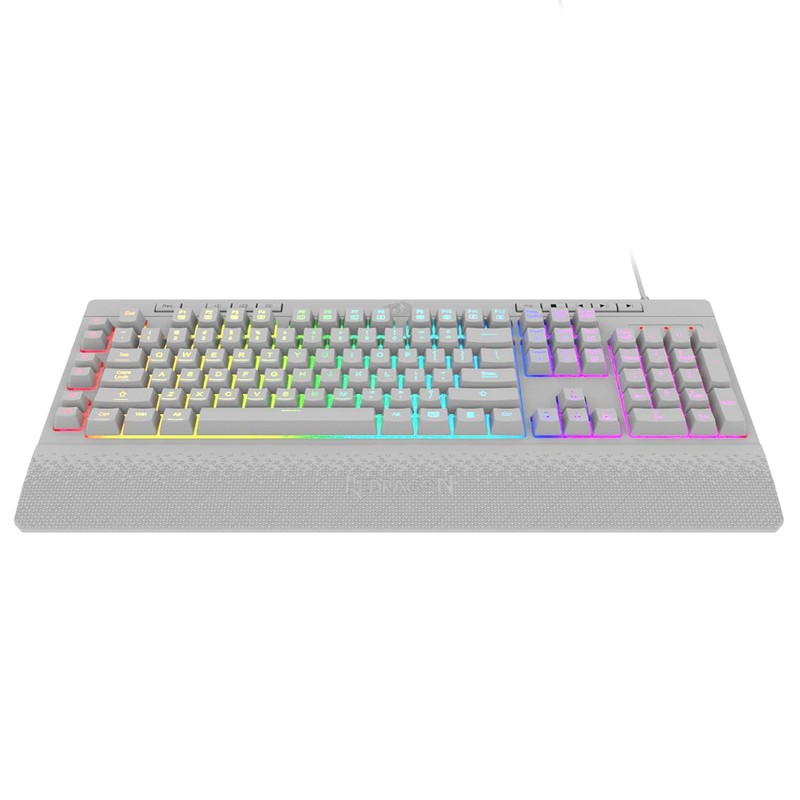 Redragon Teclado de Membrana Gamer K512RGB Shiva White