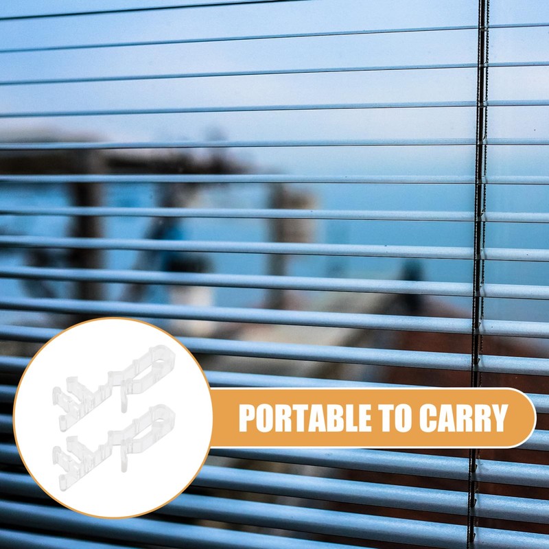 NOLITOY 12pcs Clear Hidden Valance Clips for Window Blinds Blind
