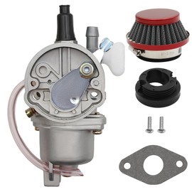 44mm Air Filter Stack Carburetor Carb Replacement for 2 Stroke 43cc 47cc 49cc Mini ATV Quad Dirt Pocket Bike Lawn Mower Scooter (Red)