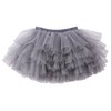 Falda tutú para bebé, 6 capas, tutus 1-8T, Gris, 1-2