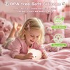 Cute Axolotl Silicone Night Light, Soft LED Nursery Lamp for
