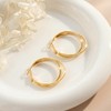 Colkiow Gold Double Hoop 925 Sterling Silver Posts Statement Earrings