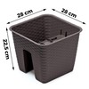 Annastore Flower Box for Railings and Parapets, Balcony Box, Railing