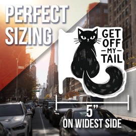 Black Cat Magnet - Get Off My Tail Magnet - Cute Cat Fridge Car Magnet Magnet - Funny Cat Magnet - Decorative Cat Magnet - Unique Cat Gift - AAMT1662