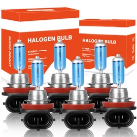 HMCYCI Fit For Chevy Malibu 2008-2012 High Performance Halogen Headlight Bulbs: H11 High Beam & H11 Low Beam & H11/H8 Fog light Combo, 5000K Super Bright White Light, Plug and Play, Pack of 6