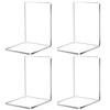 Copeflap Bookend, Bookstand, Divider Stand, Acrylic, Tabletop, Simple (4, Clear)