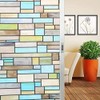 Niviy Privacy Window Covering Brick Stained Glass Window Film Waterproof