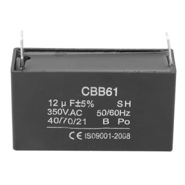 CBB61 Condenser Petrol Generator Start Air Conditioner Engine Capacitor 350VAC 12UF with Mounting Hole