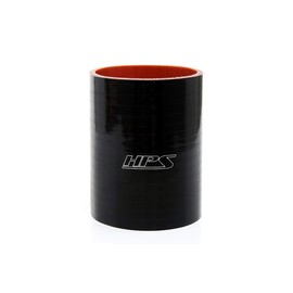 HPS HTSC-350-L4-BLK Silicone High Temperature 4-ply Reinforced Straight Coupler Hose, 70 PSI Maximum Pressure, 4" Length, 3-1/2" ID, Black