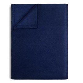 Lirex Flat Sheet, Full Size Extra Soft Brushed Microfiber 1800 Microfiber Flat Sheet, Machine Washable Wrinkle Free Breathable (Navy Blue, Full)