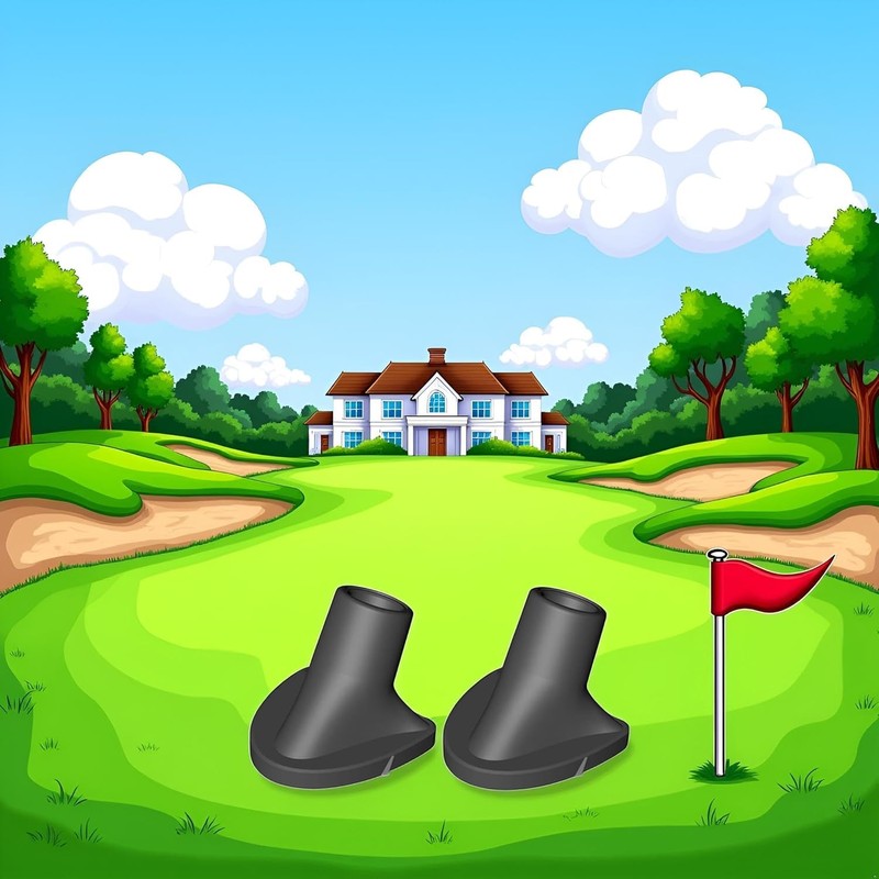 Weicoca 2Pcs Black Golf Bag Stand Foot Replacements - Non-Slip