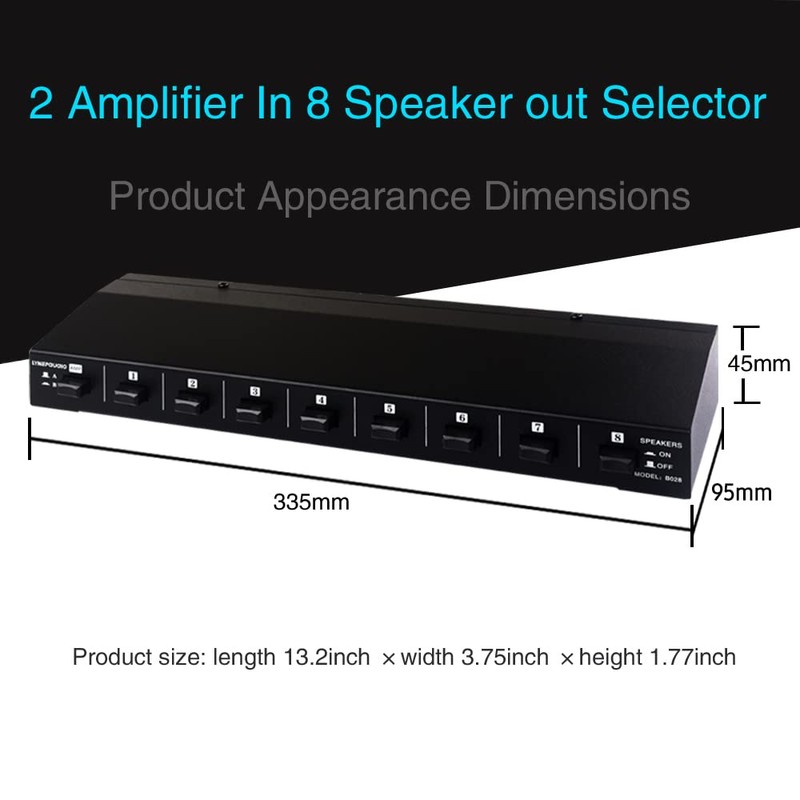 Nurdo B028 2 in 8 Out Power Amplifier and Loudspeaker