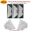 30 Pack Utility Knife Blades, SK5 Steel Heavy Duty Box