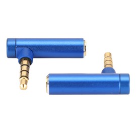 2PCS 3.5mm Headphone L Shape Male to Female Plug, Gold Plated Right Angle Adapter, Replacement Phone Jack (#3)
