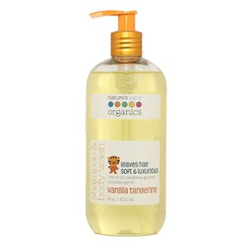Nature's Baby Organics Shampoo & Body Wash, Vanilla Tangerine, 16 oz | Babies, Kids, & Adults! Natural, Moisturizing, Soft, Gentle, Rich, Hypoallergenic | No Chemicals, Parabens, SLS, Glutens