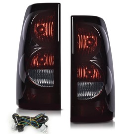 G-PLUS Rear Tail Lights Assembly w/Wiring Harness Replacement Compatible with 2003-2006 Chevy Silverado 1500 2500 3500 19169017,19169004,19169018,19169005 Replacement