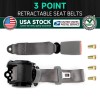 MGT Retractable 3 Point Safety Seat Belt Car Vehicle Adjustable