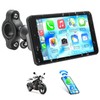 Slakerbe Portable CarPlay Screen for Motorcycle, 4.7 Inch Motorcycle Wireless