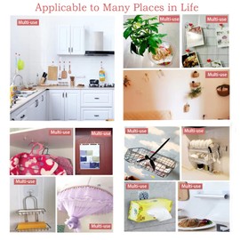 DDMY Hooks for Hanging, 24 Pack Wall Hooks 33lb(Max) Transparent Reusable Waterproof Adhesive Hook for Kitchen Curtain, Towel Hook for Bathrooms, Heavy Duty Self Coat Hook for Walls No Damage