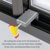 NJCXOLA Window Locks Stopper, 2 Pieces Door Frame Security Lock,