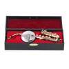 Miniature Copper Saxophone Model with Stand Mini Musical Instrument Ornaments