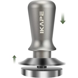 IKAPE 49mm Espresso Tamper, Premium Barista Coffee Tamper with Calibrated Spring Loaded, 100% Flat Stainless Steel Base Tamper for Espresso Machine