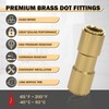 CheeMuii 3/8 Brass DOT Air Line Fitting 3 PCS Straight