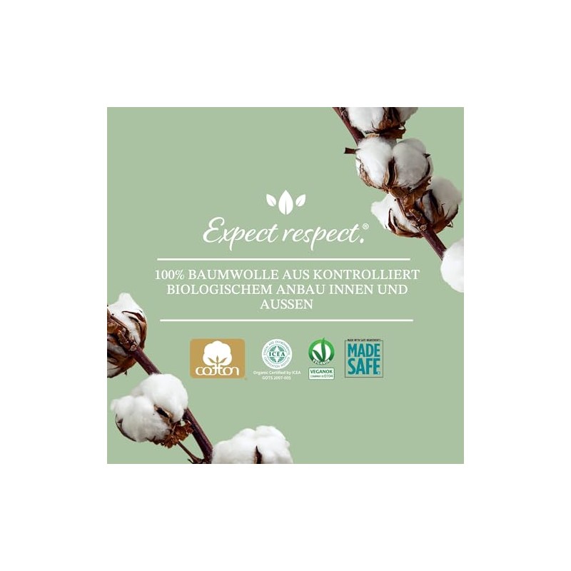 Organyc 28 x 100% Certified Organic Cotton Night Sanitary Pads