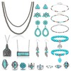 Fansilver Western Jewelry for Women Bohemian Turquoise Jewelry Set Navajo