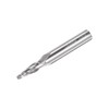 sourcing map Tapered Ball Nose End Mill, Uncoated Solid Carbide