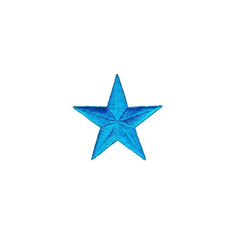 2 1/2 INCH Teal Star Patch Symbol Space Night Sky