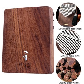 LingTing Kalimba 21 keys Thumb Piano Mbira Finger Piano Gift for Adult Beginners Professional（LT-K21W,rain whisperer)