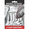 Dynamic Lures Micro Paddle Tail Swimbait, MICRO ATTACK (White) 1.5"