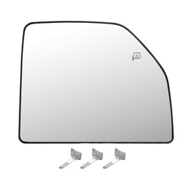 X AUTOHAUX Car Passenger Right Side Towing Mirror Glass Upper Heated Mirror Glass with Rear Holder No.FL3Z17K707G for Ford F250 F350 Super Duty 2017-2022