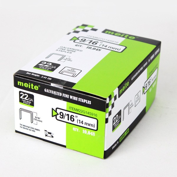 meite 22GA 14Series 1414 13/32-Inch Crown by Leg Length 9/16-Inch