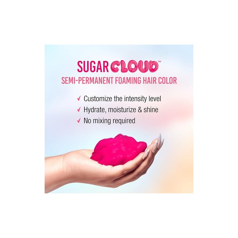 Punky Tinte Para Cabello En Espuma Semipermanente Sugar Cloud, Candyfloss: