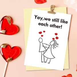 Arsagen Romantic Happy Valentine’s Card for Husband Wife, Funny Vday Card for Girlfriend, Boyfriend, We Still Like Each Other
