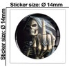 Skino Eu® 2 x Diameter 14 mm Skull Key Emblem