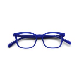 eyebobs - Brain Break | Premium Reading Glasses for Men and Women | Square Frame for Narrow Faces, Cobalt Blue, 2.50