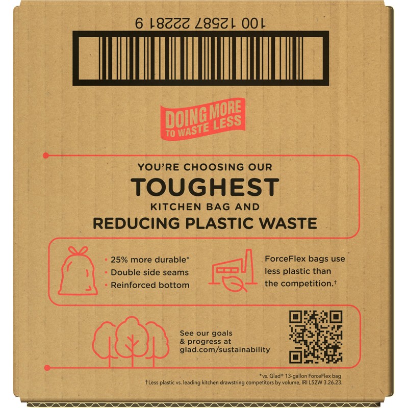 Glad Tall Kitchen Trash Bags 13 Gallon, MaxStrength Lemon Fresh