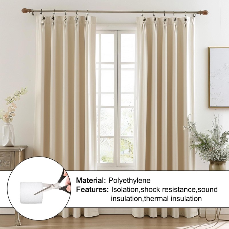 20 Pcs Curtain Spacers, Plastic Spacers for Eyelet Curtains, 50mm