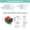 QTEATAK 2Pcs AC 20A/125V 15A/250V DPST 4 Pins 2 Position