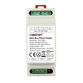 LIGHTEU®, Miboxer Milight 5 in 1 smart LED strip controller (DIN Rail), remote and APP control support Alexa or Google home voice control, DC12V/24V, LS2S