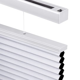 LazBlinds Top Down Bottom Up (TDBU) Cordless Cellular Shades, Blackout Light Blocking Honeycomb Shades Pleated Blinds for Window Size 45" W x 64" H, White